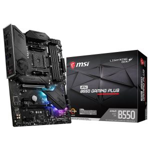 MSI MPG B550 GAMING PLUS ATX - AMD AM4 - 4x DDR4 - SATA 6Gb/s + M.2 - USB 3.1 - PCI-E 4.0 - BLACK