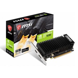 MSI GT 1030 LOW PROFILE OC - 4GB GDDR4 - PCIE 3.0 X16 - 1430 MHZ BOOST - 1X FAN - DP - HDMI - NOIR