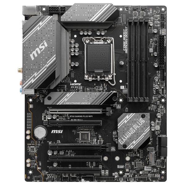 MSI B760 GAMING PLUS WIFI - ATX SOCKET 1700 - INTEL B760 - 4X DDR5 -M.2 PCIE 4.0 -USB 3.1 - WI-FI 6E – Image 2