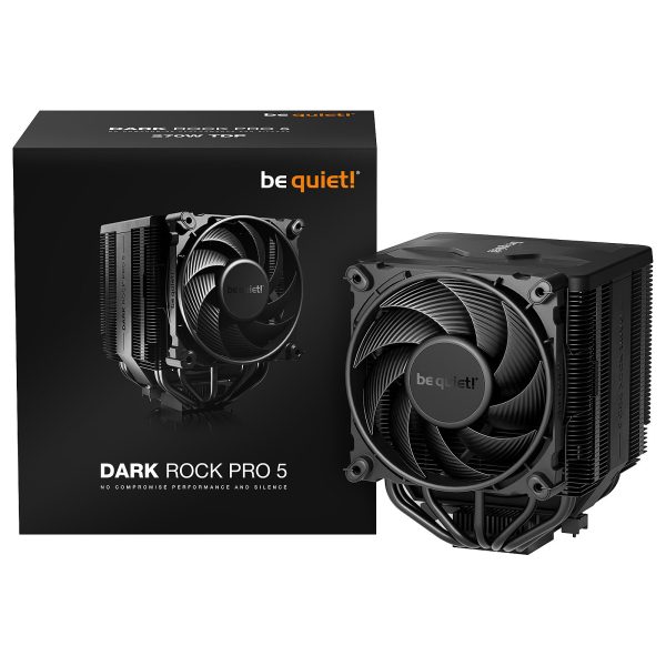 BE QUIET DARK ROCK PRO 5 - AIRCOOLING DUAL VENTILATEUR - ULTRA SILENCIEUX - 270W TDP - BLACK