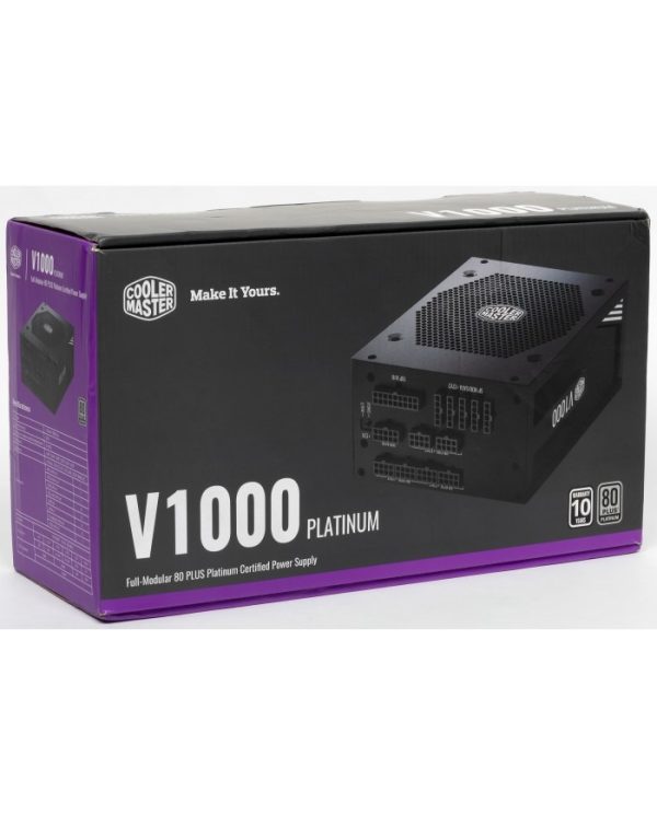 COOLER MASTER V1000 - ALIMENTATION 1000W PLATINUM - FULL MODULAIRE - 80 PLUS - DC to DC - BLACK