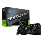 MSI GEFORCE RTX 5070 SHADOW 3X OC - 12GB GDDR7 8K - 2542MHz -G-SYNC- DLSS4 AI -RAY TRACING -HDMI/DP