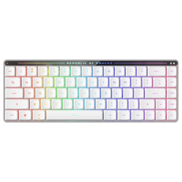 ASUS ROG FALCHION RX LOW PROFILE - CLAVIER GAMING - USB - BLUETOOTH - 2.4 GHZ - RGB AURA - WHITE