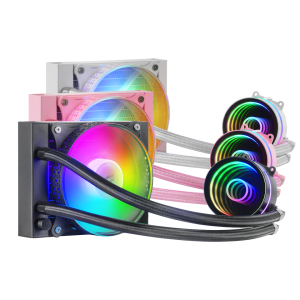 WATERCOOLING MARS GAMING ML-ONE120- MULTI SOCKET- TDP 200W- INFINITY MIRROR- FRGB SILENT FAN- PINK