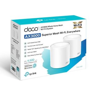 TP-LINK DECO X50 2-PACK - AX3000 - WIFI 6 - AI DRIVE MESH - 150 DEVICES - 2.4GHZ - 3000 MBPS - 5GHZ