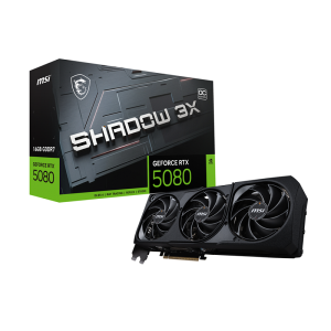 MSI GEFORCE RTX 5080 SHADOW 3X OC - 16GO GDDR7 - DLSS4 8K - REFLEX 2 - HDMI/DP - PCIE - BLACK