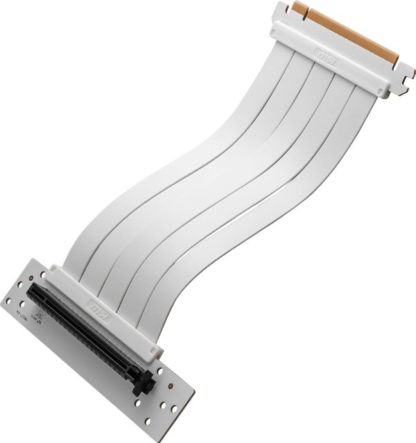 MSI MPG RISER CABLE - PCI EXPRESS 4.0 X16 - 180 MM - TWINAX - PERFORMANCE OPTIMALE - BLACK & WHITE – Image 4
