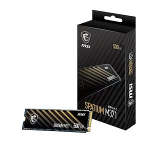 MSI SPATIUM M371 500Go - SSD NVMe M.2 Gen3x4 - 2000 Mo/s - 480TBW - NAND 3D - BLACK