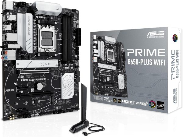 ASUS PRIME B650-PLUS WIFI - ATX AM5 AMD - 4X DDR5 - M.2 PCIE 5.0 - USB 3.1 -WiFi 6E - PCI-E 4.0 16X