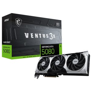 MSI GEFORCE RTX 5080 16G VENTUS 3X OC - 16GO GDDR7 - DLSS4 8K - REFLEX 2 - HDMI/DP - PCIE - BLACK