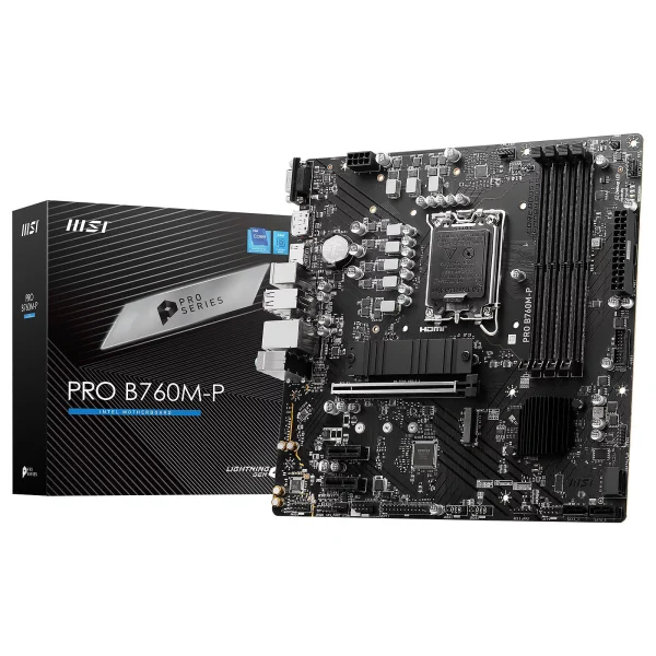 CARTE MÈRE MSI PRO B760M-P Micro ATX- Socket INTEL B760 EXPRESS LGA1700 - 4xDDR5- 4xM.2 PCIe 4.0.