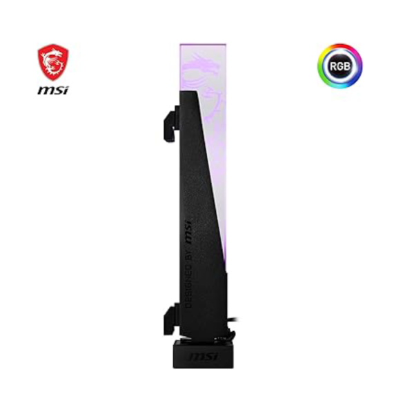 MSI MPG ARGB SUPPORT DE CARTE GRAPHIQUE - 30 - 135 MM - MAGNETIC BASE - RÉGLABLE - BLACK & WHITE – Image 2