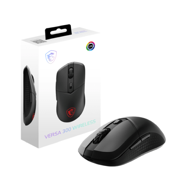 MSI VERSA 300 - SOURIS SANS FIL - 8000 DPI - 1000 HZ - 6 BOUTONS - LATENCE 1MS - RGB - BLACK