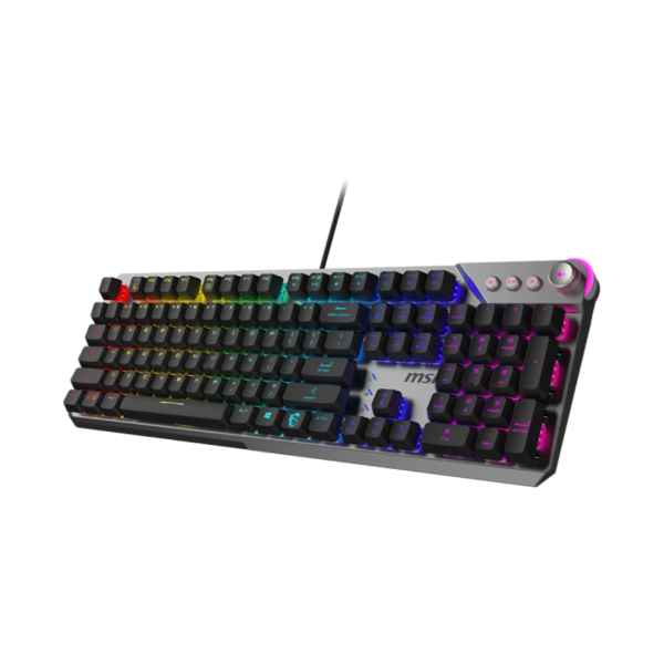 MSI STRIKE 600 - CLAVIER GAMING - SILENT SWITCHES - ERGONOMIC KEYCAPS - MYSTIC - USB 2.0 - BLACK – Image 2