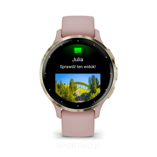 GARMIN VENU 3S SMARTWATCH - BLUETOOTH - WI-FI - AMOLED - SPORT & FITNESSE - ACIER - SILICONE - GOLD – Image 5