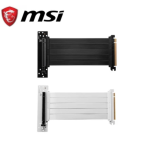 MSI MPG RISER CABLE - PCI EXPRESS 4.0 X16 - 180 MM - TWINAX - PERFORMANCE OPTIMALE - BLACK & WHITE