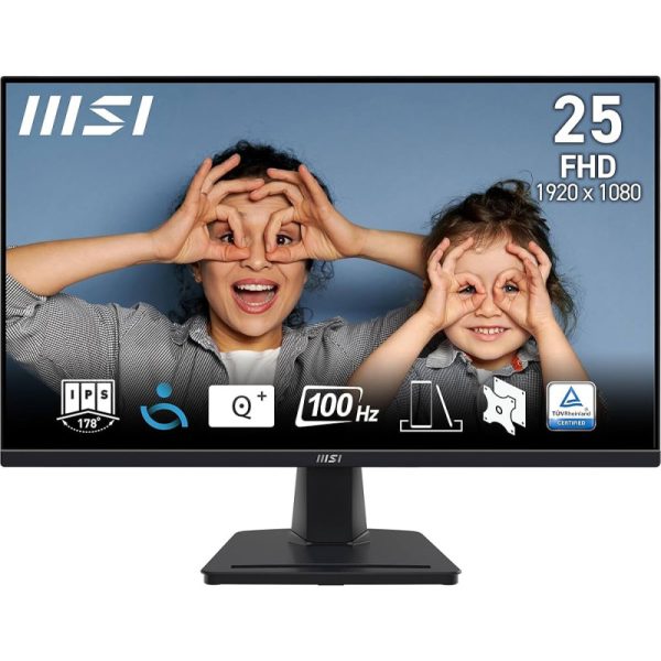 ECRAN MSI PRO MP252 - 25" FULL HD - DALL IPS - 100HZ -1MS - HDMI/DP - ROTATIF - VESA - BLACK