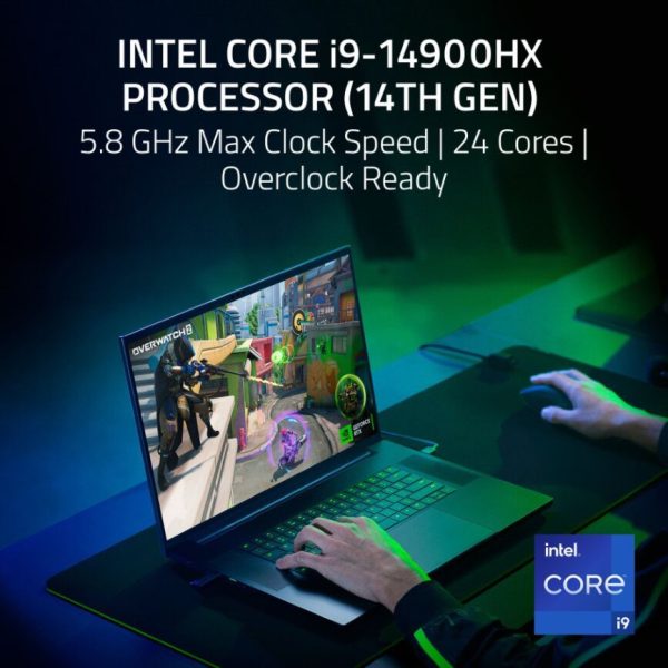 RAZER BLADE 18 RZ09-0509 -I9-14900HX - 32GO - 2TO SSD -18" QHD+ 2.5K - RTX 4090 16GO -RÉTROÉCLAIRÉ – Image 8