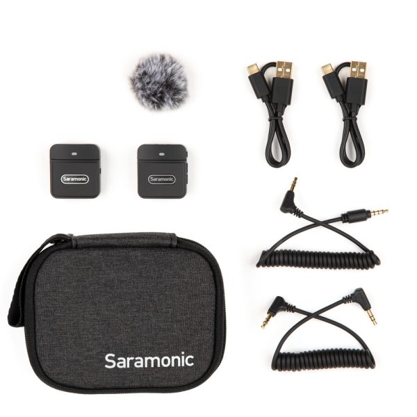 SARAMONIC BLINK100 B1 - MICROPHONE SANS FIL -ULTRA COMPACT - DUAL CHANEL- 1TX + 1RX - 2.4 GHZ- BLACK – Image 2