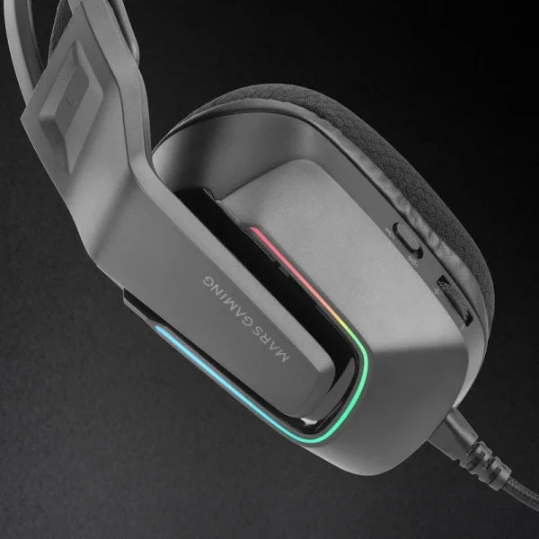 MARS GAMING MH-STRIKE - CASQUE-MICRO FILAIRE - RGB- CIRCUMAURAL - STÉRÉO - MICRO FLEXIBLE - BLACK – Image 6