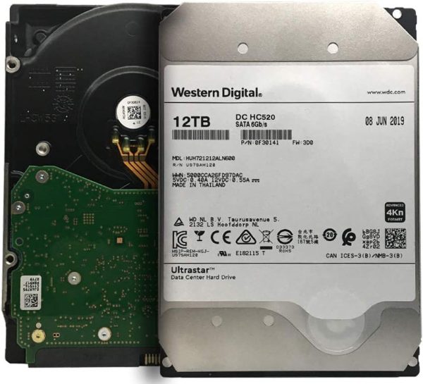 WD Ultrastar DC HC520 - 12TB Disque dur serveur 3.5" 12 To 7200 RPM 256 Mo SATA 6Gb/s – Image 3