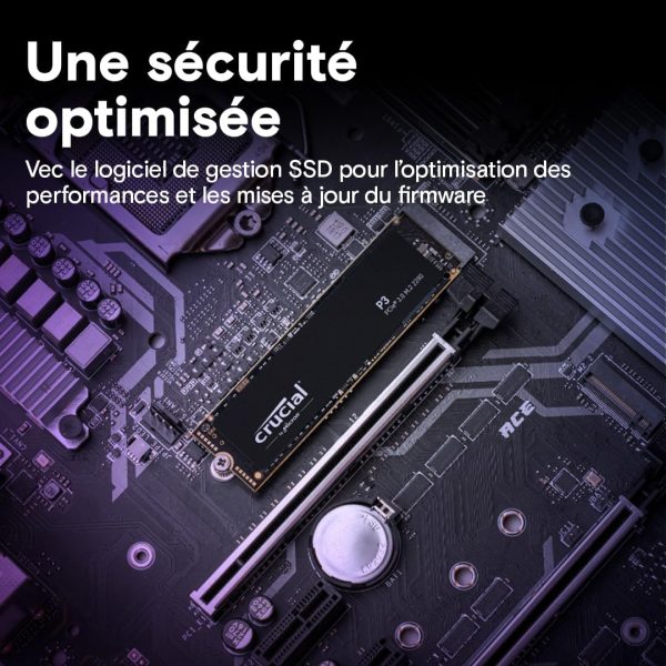 CRUCIAL P3 4TO M.2 - DISQUE DURE SSD NVME - PCI EXPRESS X4 - GEN3 SSD INTERNE - JUSQU'À 3500MO/S – Image 3