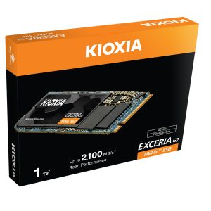 KIOXIA EXCERIA G2 1TB - DISQUE DUR SSD M.2 GEN.3 - UP TO 2100 MB/S - FLASH 3D BICS - TBW 3 - BLACK
