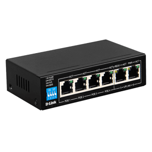 D-LINK DGS-F1006P-E SWITCH 6 PORTS GIGABIT - 4 POE - CCTV - 65W - PLUG AND PLAY - MURAL - MÉTAL