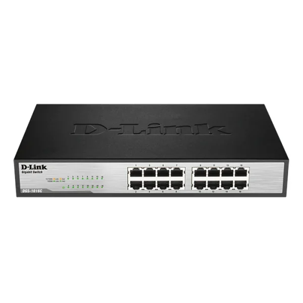 D-LINK SWITCH 16 PORT GIGABIT DGS-1016C - PLUG N PLAY - 1000 MBPS - MDI/MDIX - 9,3 WATTS - 32GBPS -