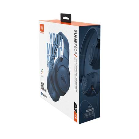 JBL Tune 760NC Casque circum-aural sans fil avec réduction de bruit - Bleu – Image 8