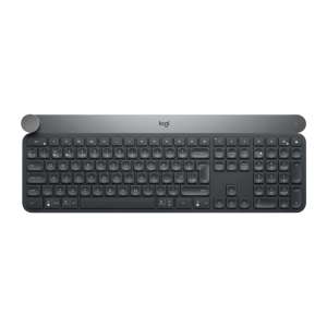 LOGITECH CRAFT Clavier Sans Fil 2,4 GHz/Bluetooth Molette de Contrôle, Rétroéclairées, Rechargeable,