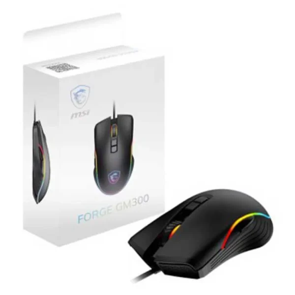 MSI FORGE GM300 - SOURIS GAMING RGB - CAPTEUR OPTIQUE - BLACK - 7200 DPI - FILAIRE