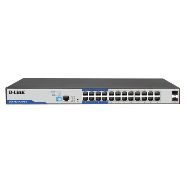 D-LINK DGS-F1210-26PS-E SWITCH 26 PORTS GIGABIT - POE+ - SMART - VLAN - 250W - RACKABLE - SFP