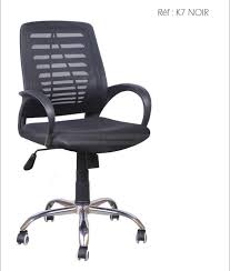CHAISE OPÉRATEUR K7 - ERGONOMIQUE - CONFORTABLE ET SOLIDE - BASE CHROMÉE - NOIR