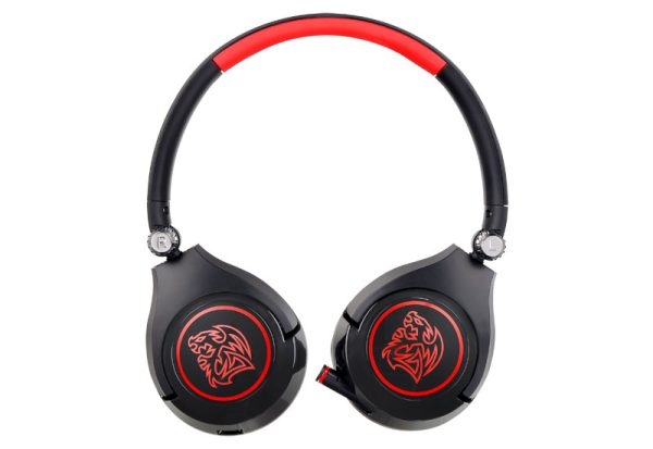 Tt eSPORTS by THERMALTAKE CRONOS GO Casque Gamer LED ultra léger avec microphone rétractable – Image 3