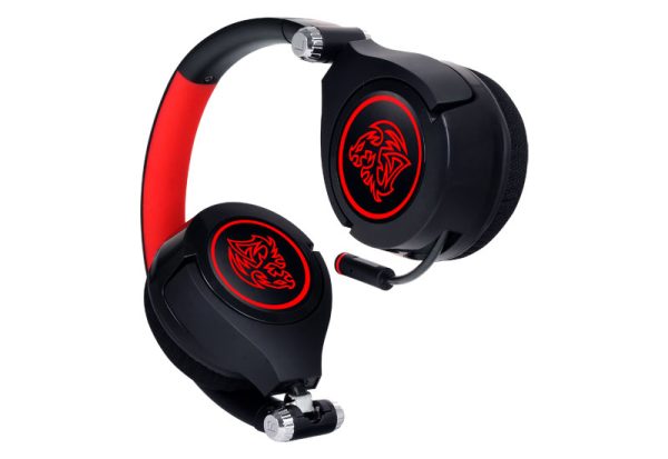 Tt eSPORTS by THERMALTAKE CRONOS GO Casque Gamer LED ultra léger avec microphone rétractable – Image 5