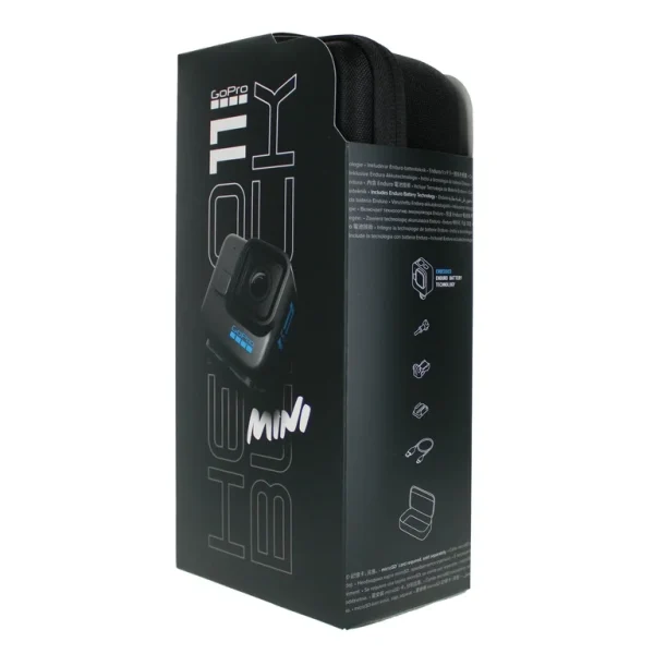 GOPRO HERO11 BLACK MINI 5.3K - WI-FI - BLUETOOTH - ÉTANCHE - HYPERSMOOTH 5.0 - RALENTI 8X - FIXATION