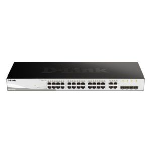 D-LINK DGS-1210-28 - SWITCH 28 PORTS GIGABIT - MANAGEABLE SMART - VLAN - QoS - RACKABLE - 56 GBPS