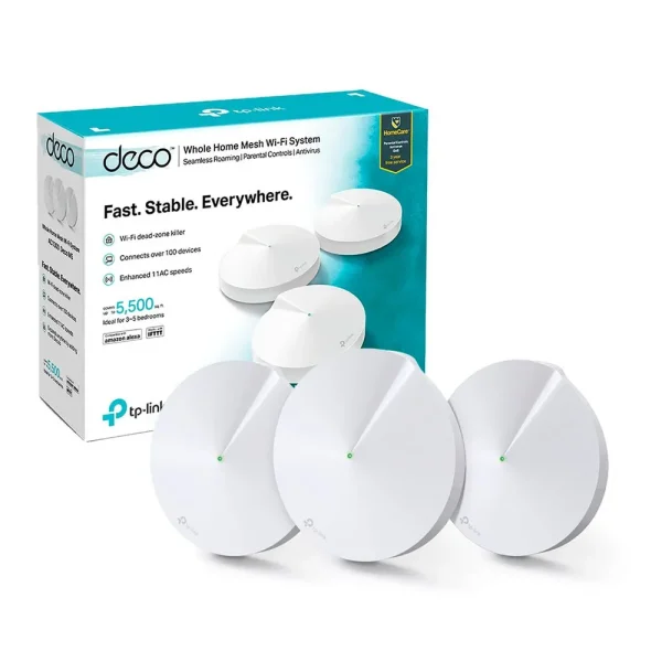 TP-LINK DECO M5 AC1300 3 PACK - WIFI 5 - ROUTEURS SANS FIL - DUAL-BAND - MESH - 5 GHZ - 400M - WHITE
