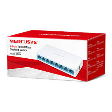 MERCUSYS MS108 SWITCH RÉSEAU 8 PORTS - 10/100 MBPS - FAST ETHERNET - PLUG & PLAY - BOÎTIER COMPACT - SANS VENTILATEUR - FAIBLE CONSOMMATION