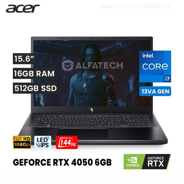 ACER NITRO V15 - INTEL I7-13620H - 16GO - 512GO SSD - 15,6" FHD - RÉTROÉCLAIRÉ - GEFORCE RTX 4050 6G – Image 8
