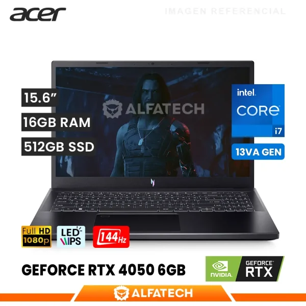 ACER NITRO V15 - INTEL I7-13620H - 16GO - 512GO SSD - 15,6" FHD - RÉTROÉCLAIRÉ - GEFORCE RTX 4050 6G – Image 9