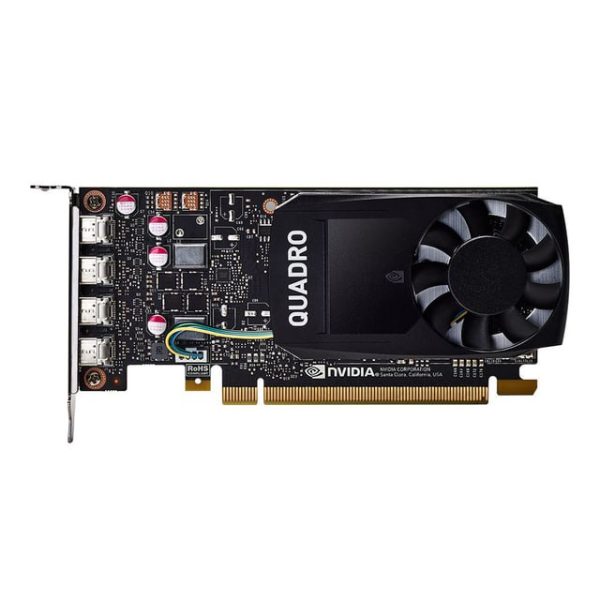 HP NVIDIA QUADRO P1000 - GDDR5 4GB 4K - DISPLAYPORT 1.4 - LOW PROFILE - PCIE 3.0 - BLACK