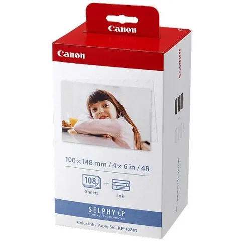 CANON Selphy KP108 IN Kit encre et papier - 108 tirages Originale