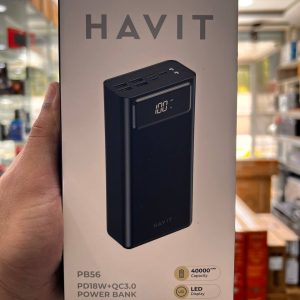 HAVIT PB56 - BATTERIE EXTERNE POWER BANK 40000mAh - HAUTE CAPACITÉ - AFFICHAGE LED - NOIR