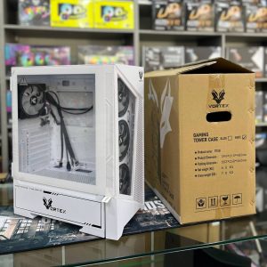 VORTEX TITAN - BOITIER MOYEN TOUR ATX - VERRE TREMPÉ - 360 mm - 4 FAN ARGB - AIRFLOW - WHITE