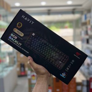 HAVIT GAMENOTE KB890L - CLAVIER GAMING MÉCANIQUE - RÉTROÉCLAIRAGE RGB - BLUE SWITCH - AZERTY - NOIR
