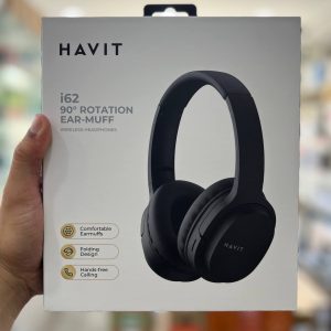 HAVIT I62 - CASQUE BLUETOOTH SANS FIL V5.3 - AUDIO STÉRÉO - MICRO INTÉGRÉ - DESIGN PLIABLE - NOIR