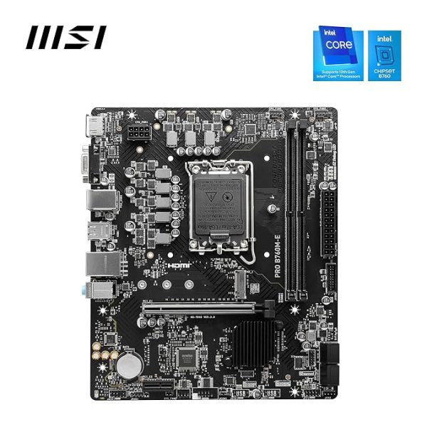 MSI PRO B760M-E DDR5 - CARTE MERE MICRO-ATX - DDR5 - PCIE 4.0 - LGA 1700 - BLACK – Image 3
