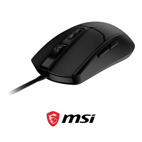 MSI FORGE GM100 - SOURIS GAMING FILAIRE - 6 BOUTONS - 3200 DPI - LED ROUGE - ERGONOMIQUE - NOIR – Image 4